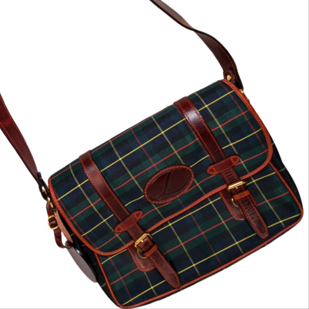Lederer Green Tartan Plaid Bag